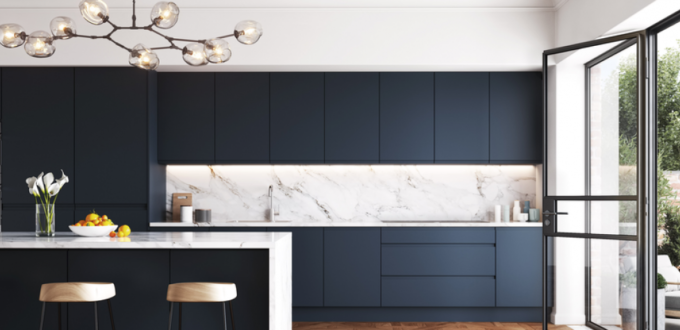 Lucente matt indigo blue