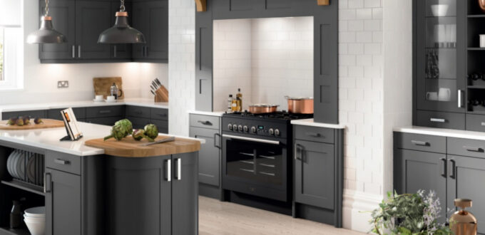 oxford painted shaker anthracite kitchen doors