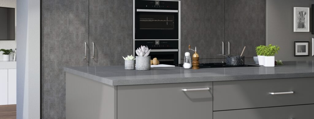 Textured kitchen cabinets