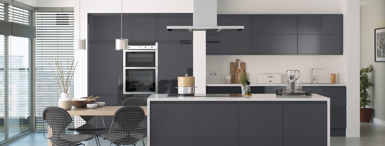 Luc Handleless Gloss Anthracite (Delivered in 3-5 working days)