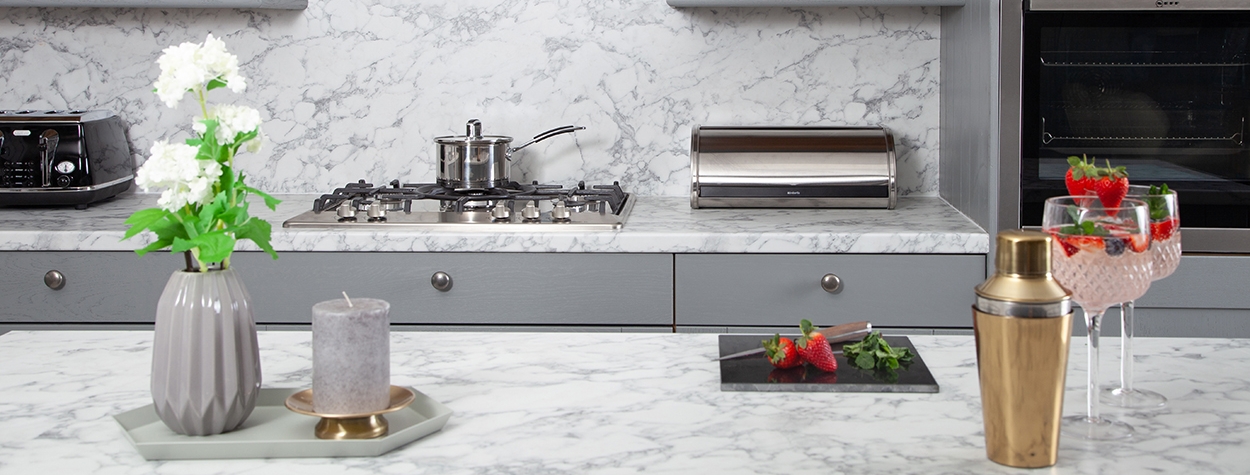 Marble Calcutta Laminate Worktops