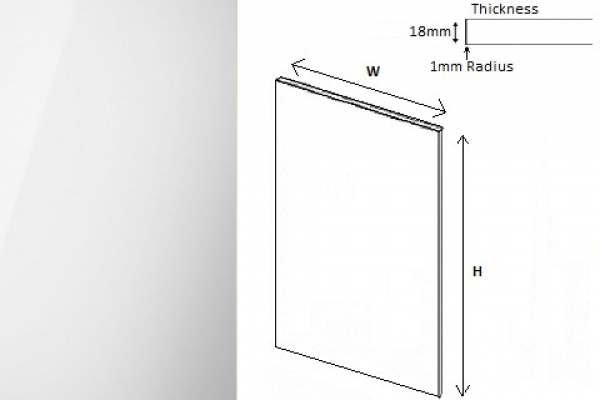 Viv High Gloss Slab White  (Delivery within 3-5 working days)