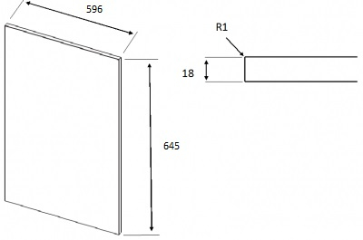 Viv Gloss Anthracite 645mm h x 596mm w