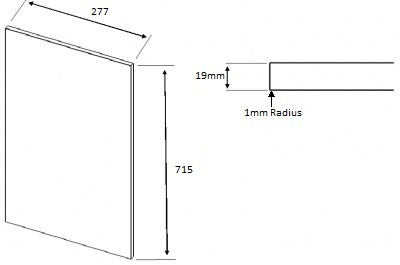 Zur Ultragloss Limestone 715mm h x 277mm w