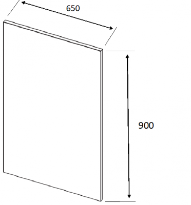 Oakgrain Shaker Dakar Plain End Panel 900mm h X 650mm w X 18mm