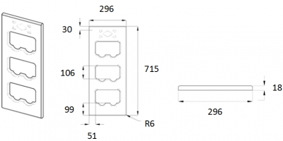 Cartmel White 355mm x 496mm Sample Door With Colour Swatch (free shipping)