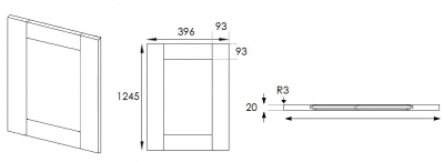 Cambridge Porcelain 1245mm h x 396mm w