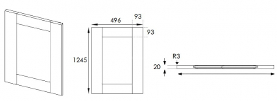 Cambridge Dakar 1245mm h   x 496mm w