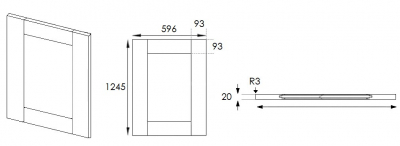 Cambridge Porcelain 1245mm h x 596mm w