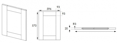 Cambridge Porcelain 570mm h x 596mm w