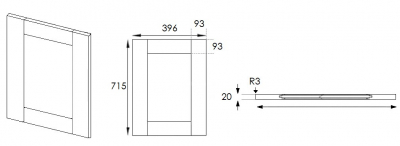 Cambridge Super White 715mm h x 396mm w