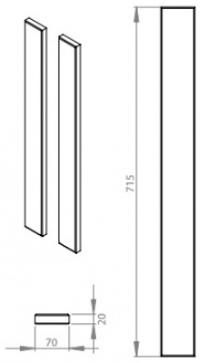 Cambridge Brown Grey Corner Post (Pair)