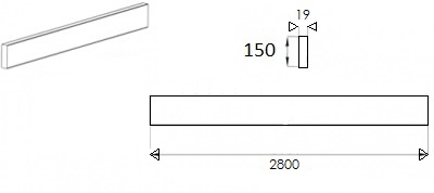 Cambridge Lava Plinth 150 h x 2800mm length