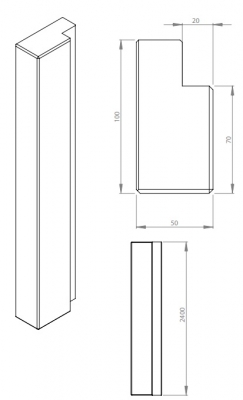 Cambridge Porcelain Radius End Pillar