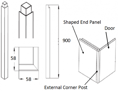 Lucente Painted Brown Grey External Corner Post