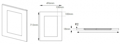 Oxford Shaker Anthracite 715mm h x 496mm w