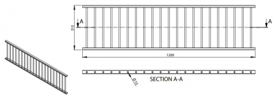 Cambridge Oak Real Wood 1200mm Plate Rack