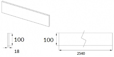 Lissa Oak Lincoln Plinth 2540mm W x 100mm H