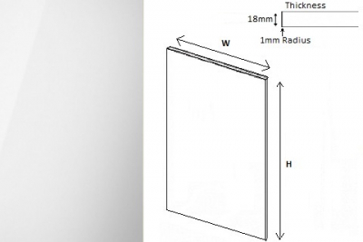 Viv High Gloss Slab White  (Delivered in 3-5 working days)