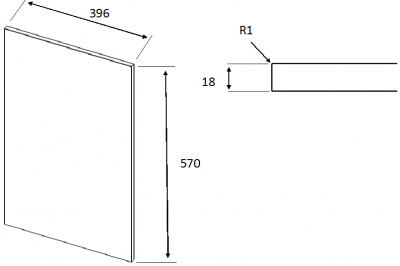 Fir Supergloss White 570mm h x 396mm w