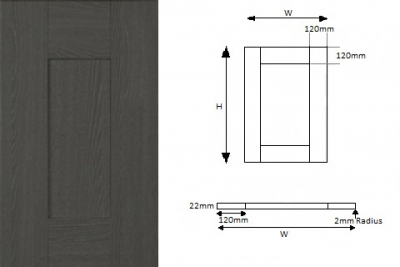 Oakgrain 5 Piece Shaker Graphite (M2M Delivery within 10-14 working days)