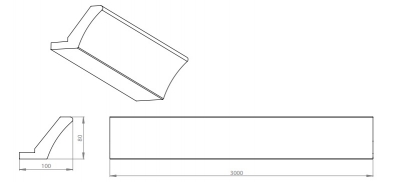 Cambridge Oak Real Wood Tangent Cornice 3M