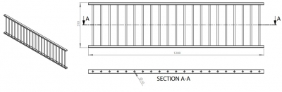 Newmarket Reed Green 1200mm Plate Rack