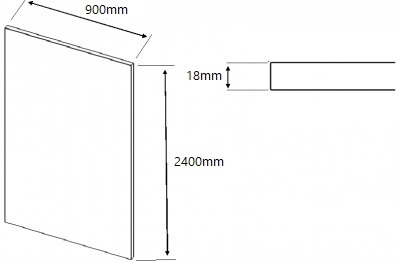 Lincoln Matt Blush Pink End Panel 2400mm x 900mm x 18mm