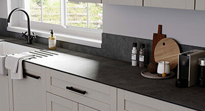 Slate Compact Laminate 3m Worktop Upstand